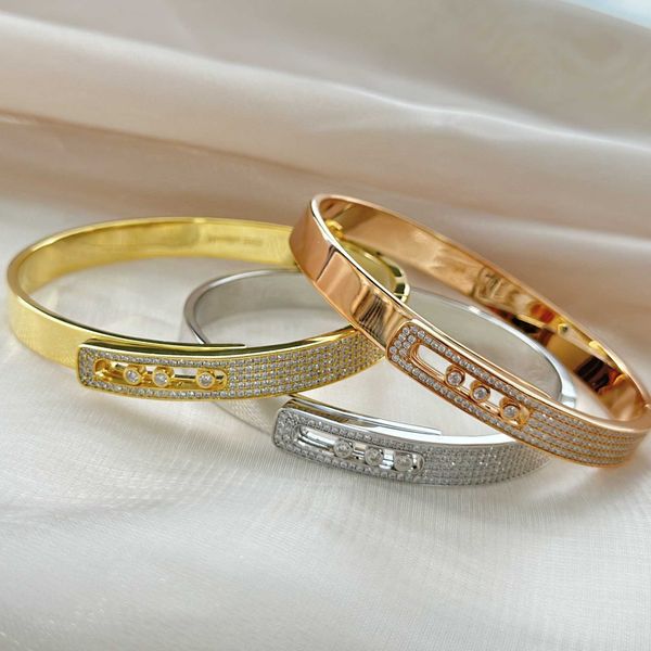 original quality hrems bracelets online shop s925 sterling silver half diamond bracelet three sliding classic versatile simple luxury f with, Black
original quality hrems bracelets online shop s925 sterling silver half diamond bracelet three sliding classic versatile simple luxury f with, Black