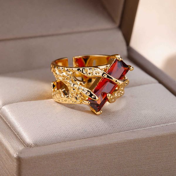 band rings red zircon stone rings for women adjustable stainless steel ring vintage wedding jewelry accessories item r230822, Silver
band rings red zircon stone rings for women adjustable stainless steel ring vintage wedding jewelry accessories item r230822, Silver