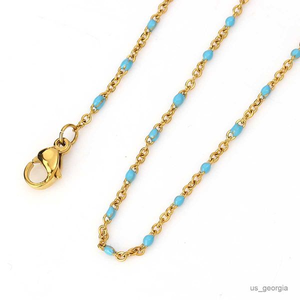 pendant necklaces stainless steel enamel necklace gold color link cable chains necklace collar for women jewelry gifts long r230719, Silver
pendant necklaces stainless steel enamel necklace gold color link cable chains necklace collar for women jewelry gifts long r230719, Silver