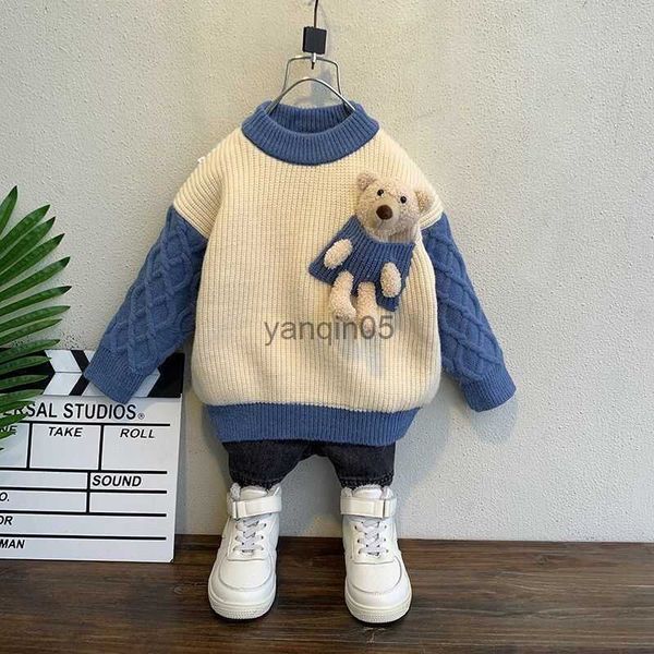 pullover 2022 autumn baby boys girls cartoon bear sweater kids sweaters for winter knitted bottoming boys sweaters vetement enfant hkd230719, Blue
pullover 2022 autumn baby boys girls cartoon bear sweater kids sweaters for winter knitted bottoming boys sweaters vetement enfant hkd230719, Blue