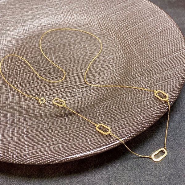 brand pendant necklace luxury designer necklace pendant choke loop chain women's stainless steel letter jewelry, Silver
brand pendant necklace luxury designer necklace pendant choke loop chain women's stainless steel letter jewelry, Silver