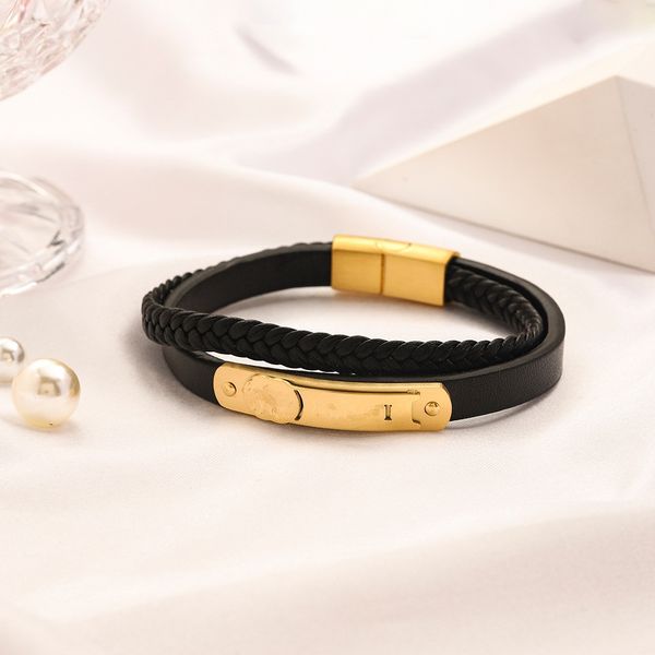 2023fashion letter bracelet women's style titanium steel plated rose gold colored gold hand ornaments to prevent fading, Black
2023fashion letter bracelet women's style titanium steel plated rose gold colored gold hand ornaments to prevent fading, Black