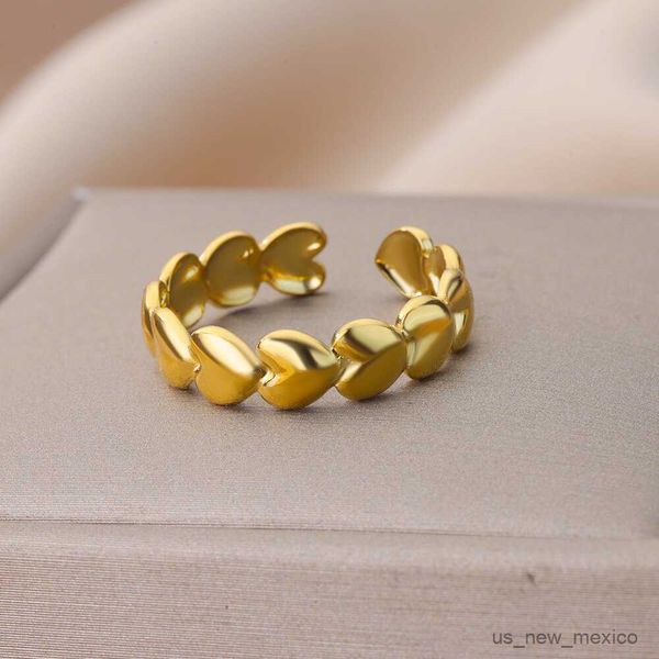 band rings gold plated heart rings for women lucky open adjustable stainless steel ring romantic couple wedding band jewerly mujer r230719, Silver
band rings gold plated heart rings for women lucky open adjustable stainless steel ring romantic couple wedding band jewerly mujer r230719, Silver