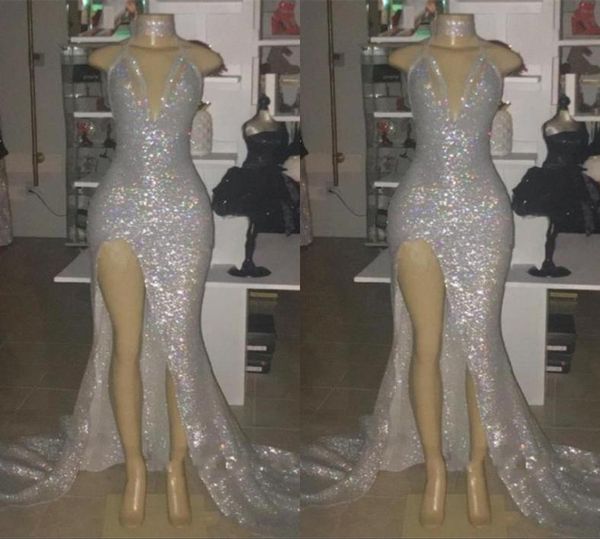 deep v neck high split prom dresses 2019 silver mermaid sequins african gowns vestidos women arabic evening party dress3144745, Black
deep v neck high split prom dresses 2019 silver mermaid sequins african gowns vestidos women arabic evening party dress3144745, Black