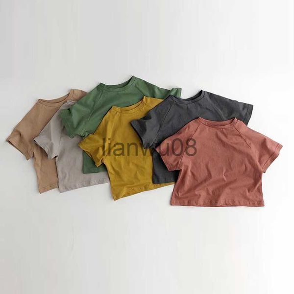 t-shirts summer kids tshirts solid cotton tees for boys and girls short sleeve children's tshirt clothes korea style clothing x0719, Blue
t-shirts summer kids tshirts solid cotton tees for boys and girls short sleeve children's tshirt clothes korea style clothing x0719, Blue