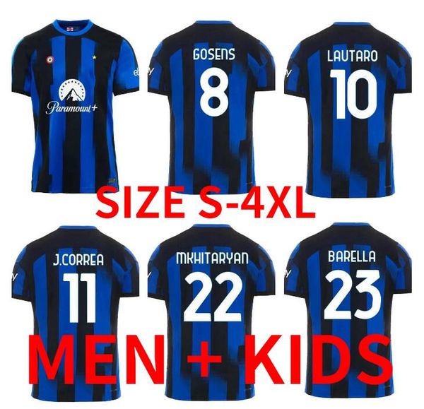 2023 2024 inters milan lautaro lukaku soccer jerseys barella milan j. correa 23 24 football shirt calhanoglu gagliardini men kids kit unifor, Black;yellow
2023 2024 inters milan lautaro lukaku soccer jerseys barella milan j. correa 23 24 football shirt calhanoglu gagliardini men kids kit unifor, Black;yellow