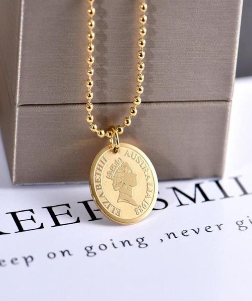 pendant necklaces round medal queen coin titanium steel double chains women necklace clavicle chain girls long sweater7693084, Silver
pendant necklaces round medal queen coin titanium steel double chains women necklace clavicle chain girls long sweater7693084, Silver