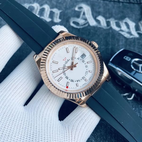 mens automatic mechanical watch stainless steel calendar 42mm skydweller classic blue dial business master wristwatches gmt, Slivery;golden
mens automatic mechanical watch stainless steel calendar 42mm skydweller classic blue dial business master wristwatches gmt, Slivery;golden