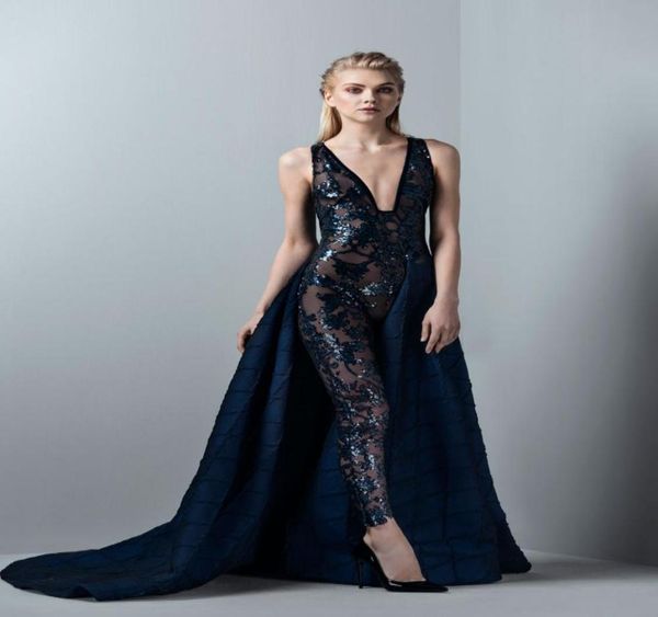 deep v neck black jumpsuit design luxury prom dresses with detachable skirt tulle unique applique evening gown formal dress p5209959, Black;red
deep v neck black jumpsuit design luxury prom dresses with detachable skirt tulle unique applique evening gown formal dress p5209959, Black;red