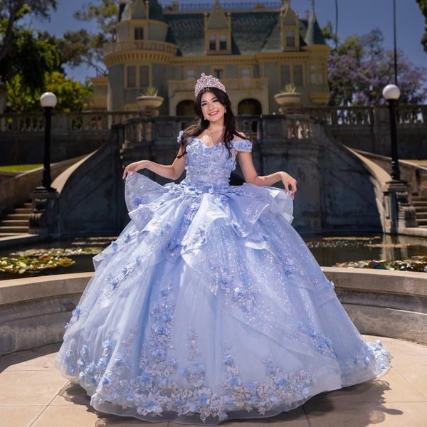 sky blue shiny off the shoulder ball gown tiered beaded appliques crystal 3dflower quinceanera dress princess sweet 16 vestidos de, Blue;red
sky blue shiny off the shoulder ball gown tiered beaded appliques crystal 3dflower quinceanera dress princess sweet 16 vestidos de, Blue;red