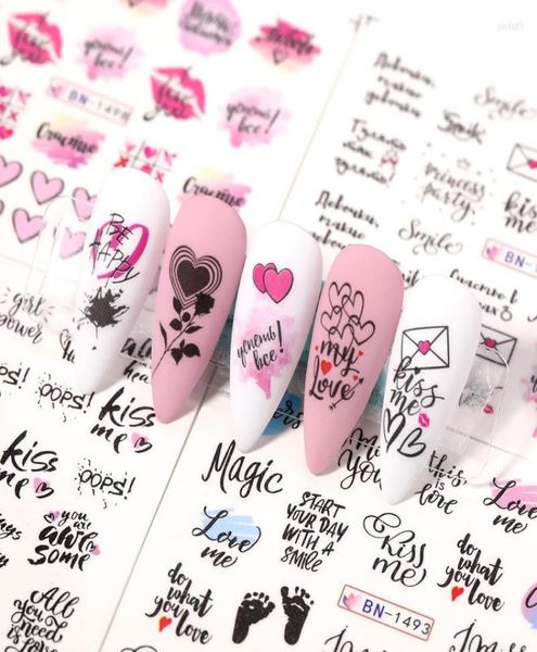 nail stickers 12pcs heartbeat manicuring love letter flower sliders for nails water decals art decoration transfer sticker tips9631374, Black
nail stickers 12pcs heartbeat manicuring love letter flower sliders for nails water decals art decoration transfer sticker tips9631374, Black