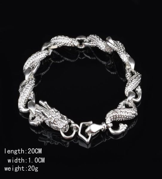 925 sterling silver dragon chain bracelet 10mm x20cm cool street style fashion jewelry christmas gifts low 6464049, Golden;silver
925 sterling silver dragon chain bracelet 10mm x20cm cool street style fashion jewelry christmas gifts low 6464049, Golden;silver