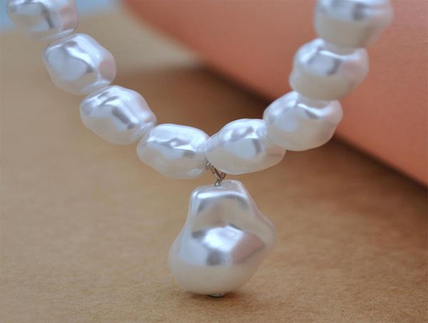 white pearl necklace female irregular shape pendant coarse neck choker accessories2321556, Silver
white pearl necklace female irregular shape pendant coarse neck choker accessories2321556, Silver
