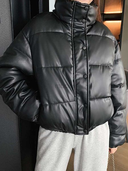 women's down parkas winter warm thick pu leather coats women short parkas fashion black cotton padded lady down jacket elegant zipper c
women's down parkas winter warm thick pu leather coats women short parkas fashion black cotton padded lady down jacket elegant zipper c