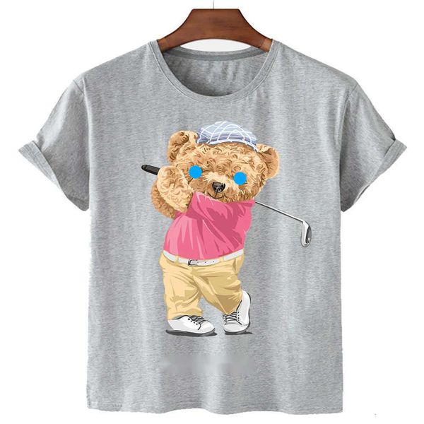 summer golf bear pattern round neck short sleeve t-shirt women's rabbit women cotton blouse woman clothes plus size white t shirts764
summer golf bear pattern round neck short sleeve t-shirt women's rabbit women cotton blouse woman clothes plus size white t shirts764
