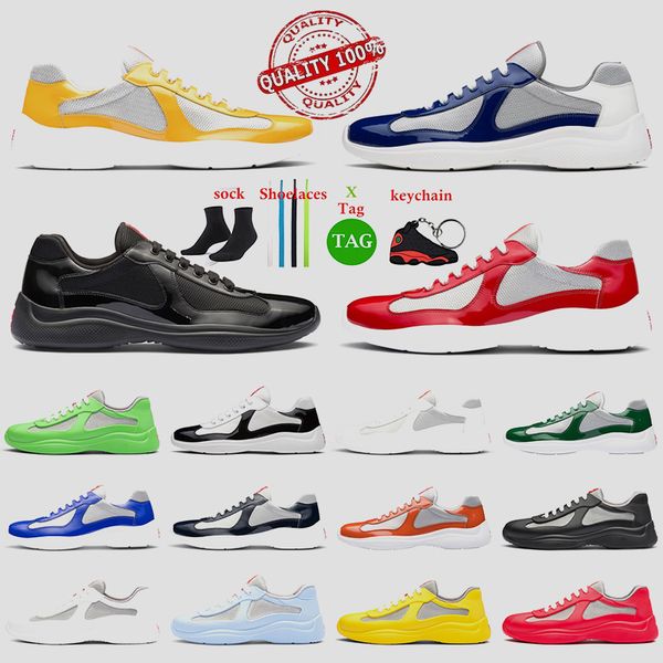 designer americas cup soft rubber sneakers casual shoes black mesh lace-up pink blue yellow color matching thick soled america cup xl leathe
designer americas cup soft rubber sneakers casual shoes black mesh lace-up pink blue yellow color matching thick soled america cup xl leathe