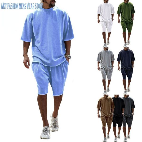 men's tracksuits sets summer suit solid crew neck t shirt short sleeves shorts loose leisure daily mens pants casual men clothing 23071, Gray
men's tracksuits sets summer suit solid crew neck t shirt short sleeves shorts loose leisure daily mens pants casual men clothing 23071, Gray