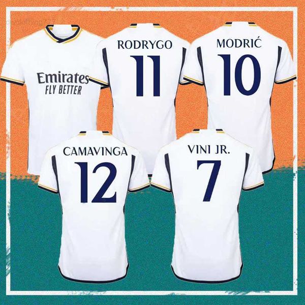 23/24 player version camavinga rodrygo soccer jersey 2023 home #5 bellingham real madrids vini jr modric shirt kroos rudiger tchouameni foot, White;black
23/24 player version camavinga rodrygo soccer jersey 2023 home #5 bellingham real madrids vini jr modric shirt kroos rudiger tchouameni foot, White;black