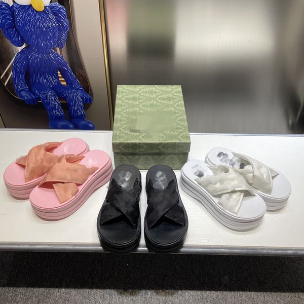 g slippers slides cross straps sandals mule 8cm heeled platform pumps heels open-toe women's luxury designers jacquard canvas casual fa, Black
g slippers slides cross straps sandals mule 8cm heeled platform pumps heels open-toe women's luxury designers jacquard canvas casual fa, Black