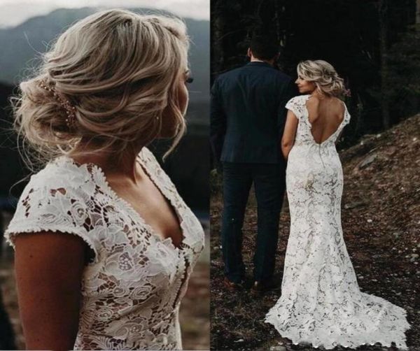 2021 boho lace wedding dresses mermaid capped sleeves deep v neck backless country wedding bridal gown vestido de novia8948089, White
2021 boho lace wedding dresses mermaid capped sleeves deep v neck backless country wedding bridal gown vestido de novia8948089, White