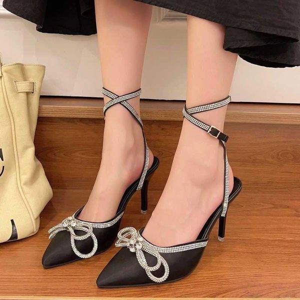 sandal rimocy shining crystal bowknot pointed toe pumps women stiletto high heels wedding shoes woman ankle strap summer sandals 230302, Black
sandal rimocy shining crystal bowknot pointed toe pumps women stiletto high heels wedding shoes woman ankle strap summer sandals 230302, Black
