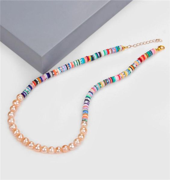 pendant necklaces natural pink pearl necklace boho colorful soft polymer clay chockers women men femme jewelry fashion chain gift6085515, Silver
pendant necklaces natural pink pearl necklace boho colorful soft polymer clay chockers women men femme jewelry fashion chain gift6085515, Silver