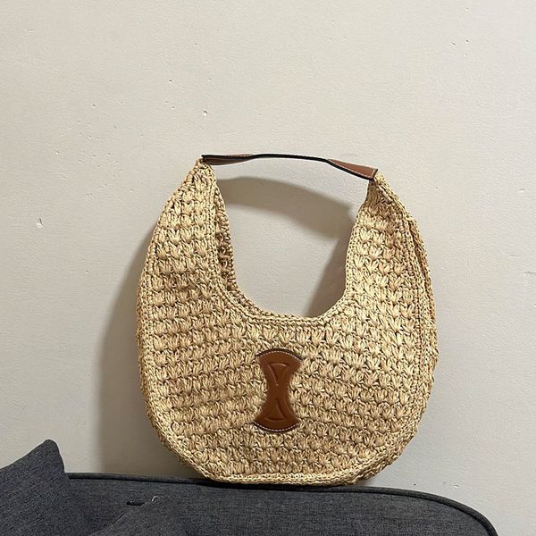 straw shoulder bag crescent moon underarm package weave handbags purse fashion letters leather handle large capacity beach pockets
straw shoulder bag crescent moon underarm package weave handbags purse fashion letters leather handle large capacity beach pockets