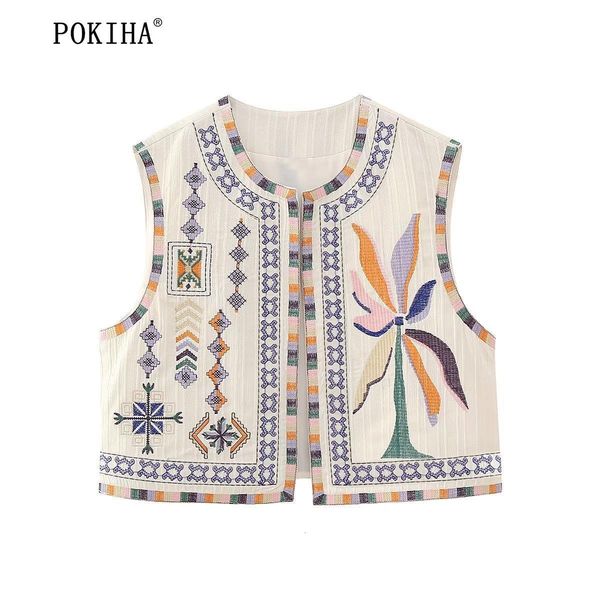 women's tanks camis pokiha fashion women vintage sleeveless geometric embroidery short vest jacket ladies chic cardigan casual crop wai, White
women's tanks camis pokiha fashion women vintage sleeveless geometric embroidery short vest jacket ladies chic cardigan casual crop wai, White
