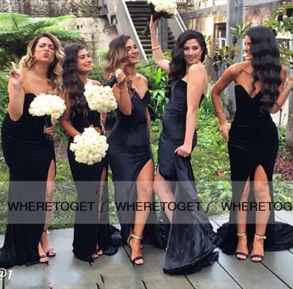 black long bridesmaid dresses 2020 mermaid sweetheart backless simple high slit long formal dresses maid of honors for 3904685, Blue;red
black long bridesmaid dresses 2020 mermaid sweetheart backless simple high slit long formal dresses maid of honors for 3904685, Blue;red