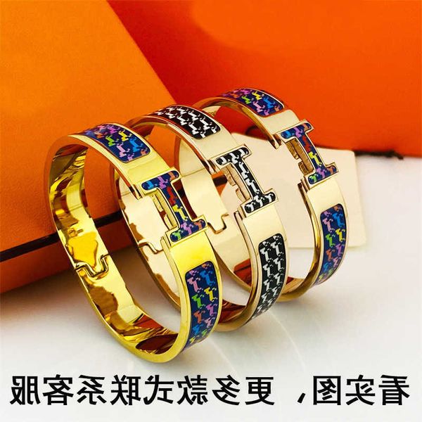 fashion hrems bracelets for sale medium edition enamel color love bracelet trend letter pattern with gift box, Black
fashion hrems bracelets for sale medium edition enamel color love bracelet trend letter pattern with gift box, Black