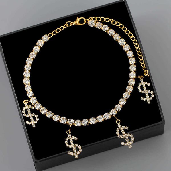 anklets caraquet bling rhinestone dollar sign for women gold silver color crystal tennis chain foot bracelet trendy beach bijoux 230607, Red;blue
anklets caraquet bling rhinestone dollar sign for women gold silver color crystal tennis chain foot bracelet trendy beach bijoux 230607, Red;blue