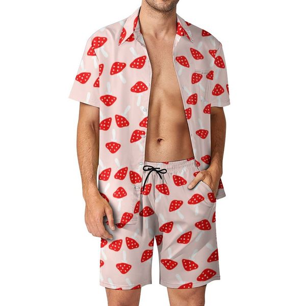 men's tracksuits toadstool mushrooms men sets mushroom print vintage casual shirt set short sleeve graphic shorts summer vacation suit, Gray
men's tracksuits toadstool mushrooms men sets mushroom print vintage casual shirt set short sleeve graphic shorts summer vacation suit, Gray