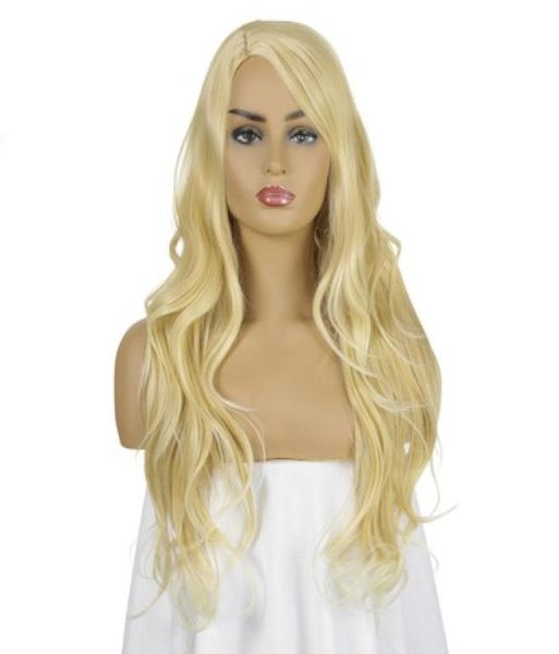 women middle part long curly ladies party natrual blonde 65 cm synthetic hair wigs8914988, Black
women middle part long curly ladies party natrual blonde 65 cm synthetic hair wigs8914988, Black