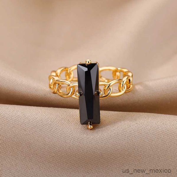 band rings black zircon rings for women open adjustable stainless steel finger ring 2023 trend wedding jewelry gift mujer r230719, Silver
band rings black zircon rings for women open adjustable stainless steel finger ring 2023 trend wedding jewelry gift mujer r230719, Silver