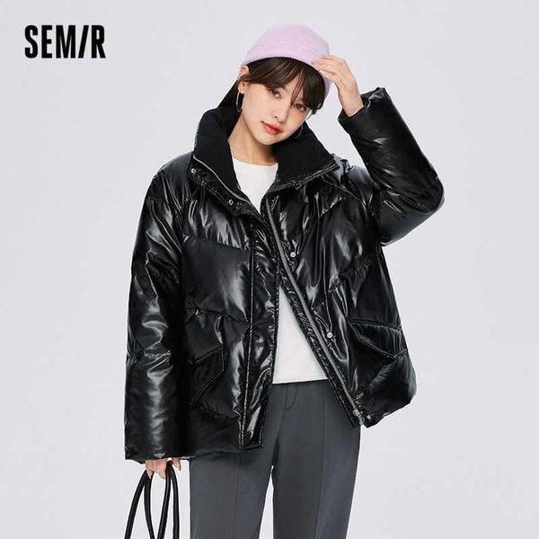 women's down parkas semir down jacket women medium long thick black handsome 2022 winter new loose collar cool coat hkd230719
women's down parkas semir down jacket women medium long thick black handsome 2022 winter new loose collar cool coat hkd230719