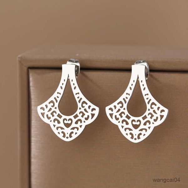 charm stainless steel earrings trend elegant vintage retro fan pattern fashion stud earrings for women jewelry wedding fine gifts r230719, Golden
charm stainless steel earrings trend elegant vintage retro fan pattern fashion stud earrings for women jewelry wedding fine gifts r230719, Golden