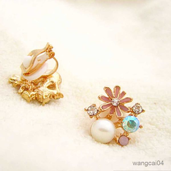 charm flower style women's pearl earrings clips plated gold clip on earrings crystal ear clip without pierced r230719, Golden
charm flower style women's pearl earrings clips plated gold clip on earrings crystal ear clip without pierced r230719, Golden