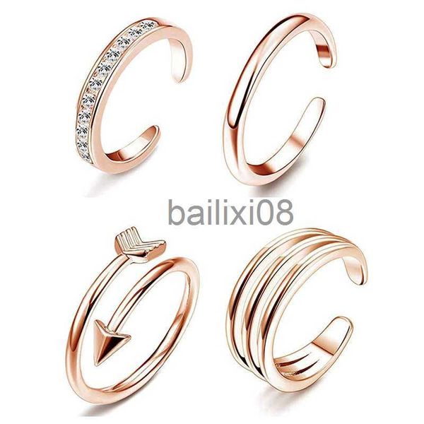 band rings 4pcs simple alloy crystal foot ring adjustable opening toe ring for women girl summer beh vation jewelry finger ring j230719, Silver
band rings 4pcs simple alloy crystal foot ring adjustable opening toe ring for women girl summer beh vation jewelry finger ring j230719, Silver