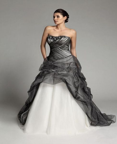 new empire colorful wedding dress gothic black and white draped princess crystal pleated bridal gowns custom made beads strapless 1331540
new empire colorful wedding dress gothic black and white draped princess crystal pleated bridal gowns custom made beads strapless 1331540
