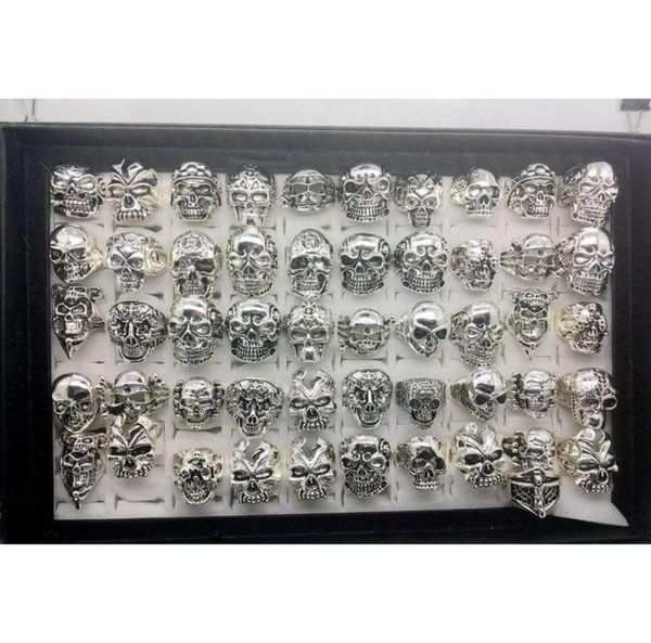 whole 50pcslot gothic big skull ring bohemian punk vintage antique silver mix style mens fashion jewelry s wmtyjz luckyhat1490901
whole 50pcslot gothic big skull ring bohemian punk vintage antique silver mix style mens fashion jewelry s wmtyjz luckyhat1490901
