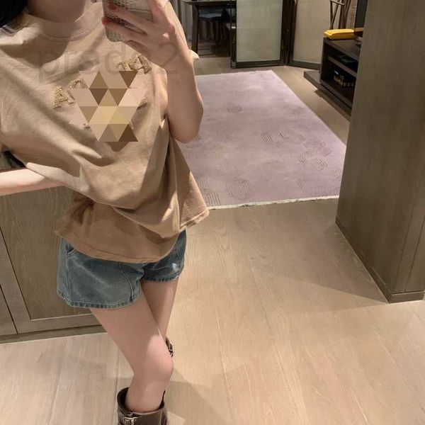 women's t-shirt designer letter embroidery women pure cotton t-shirt short sleeve khaki versatile item 23 summer new style 85t5, White
women's t-shirt designer letter embroidery women pure cotton t-shirt short sleeve khaki versatile item 23 summer new style 85t5, White