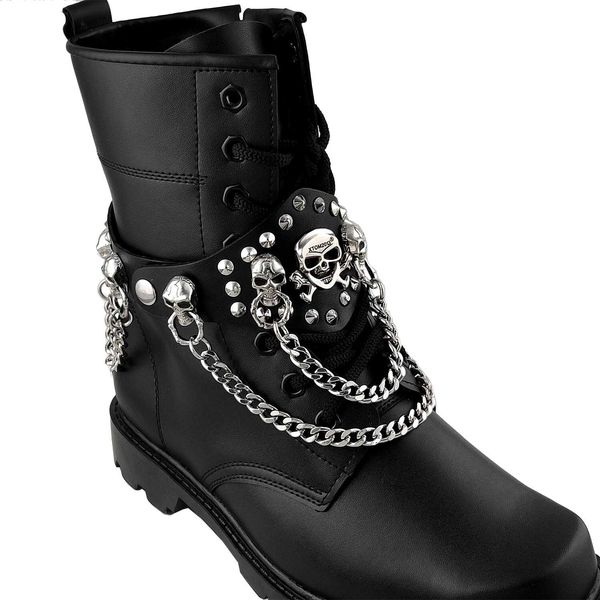 anklets steampunk rivet charm double skeleton chain suitable for women's leather boots/shoes adjustable 230718, Red;blue
anklets steampunk rivet charm double skeleton chain suitable for women's leather boots/shoes adjustable 230718, Red;blue