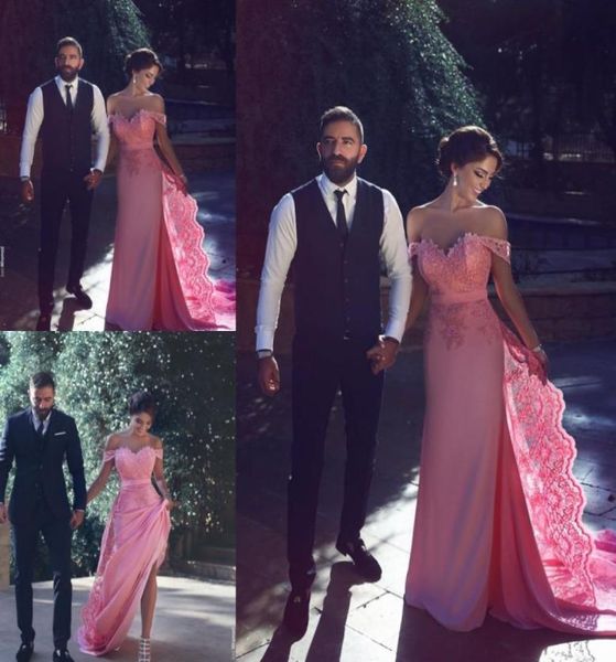 gorgeous pink off shoulder lace detachable train prom dresses 2017 spring summer evening gowns said mhamad elegant formal party dr6500355, Black
gorgeous pink off shoulder lace detachable train prom dresses 2017 spring summer evening gowns said mhamad elegant formal party dr6500355, Black