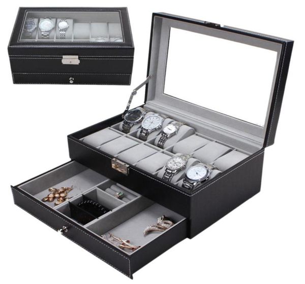 professional 12 grids slots watches storage box pu leather double layers watch jewelry case holder black brown casket box 20198836875, Black;blue
professional 12 grids slots watches storage box pu leather double layers watch jewelry case holder black brown casket box 20198836875, Black;blue