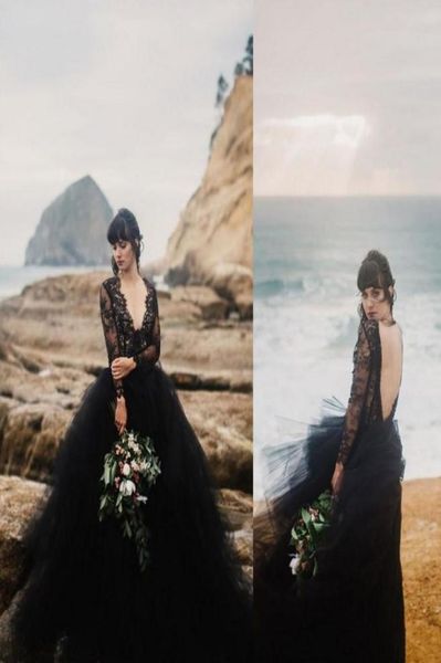 beach black wedding dresses 2020 deep v neck illusion long sleeves lace tulle skirt gothic backless wedding bridal gowns 8868278, White
beach black wedding dresses 2020 deep v neck illusion long sleeves lace tulle skirt gothic backless wedding bridal gowns 8868278, White