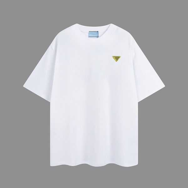 mens new pra designer t shirt cotton crewneck tees black and white t shirt casual holiday monogrammed embroidered triangle badge, White;black
mens new pra designer t shirt cotton crewneck tees black and white t shirt casual holiday monogrammed embroidered triangle badge, White;black