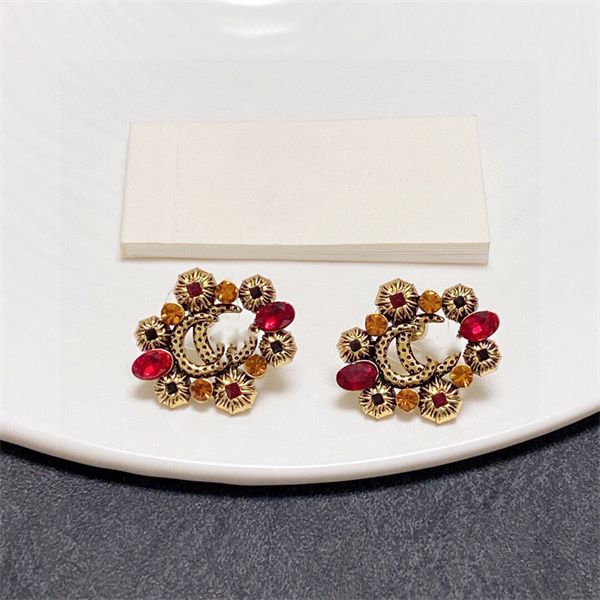 double letter g brand stud earrings colorful diamond brass material ggity big hoop earring women's wedding party designer jewelry 21324, Golden;silver
double letter g brand stud earrings colorful diamond brass material ggity big hoop earring women's wedding party designer jewelry 21324, Golden;silver
