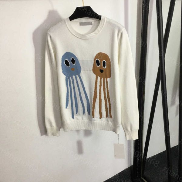 23ss womens designer clothing women sweater cute jellyfish pattern crew-neck long sleeve sweater knit womens clothing, White;black
23ss womens designer clothing women sweater cute jellyfish pattern crew-neck long sleeve sweater knit womens clothing, White;black