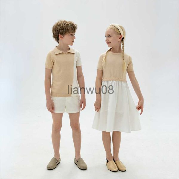 t-shirts new knit set apricot colorblock matching family 2022 summer baby bloomer boys girls dress cotton linen buttom soft#7006 x0719, Blue
t-shirts new knit set apricot colorblock matching family 2022 summer baby bloomer boys girls dress cotton linen buttom soft#7006 x0719, Blue