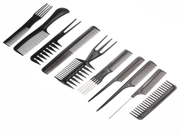 10pcs salon hair styling hairdressing barbers plastic combs set7083123, Silver
10pcs salon hair styling hairdressing barbers plastic combs set7083123, Silver
